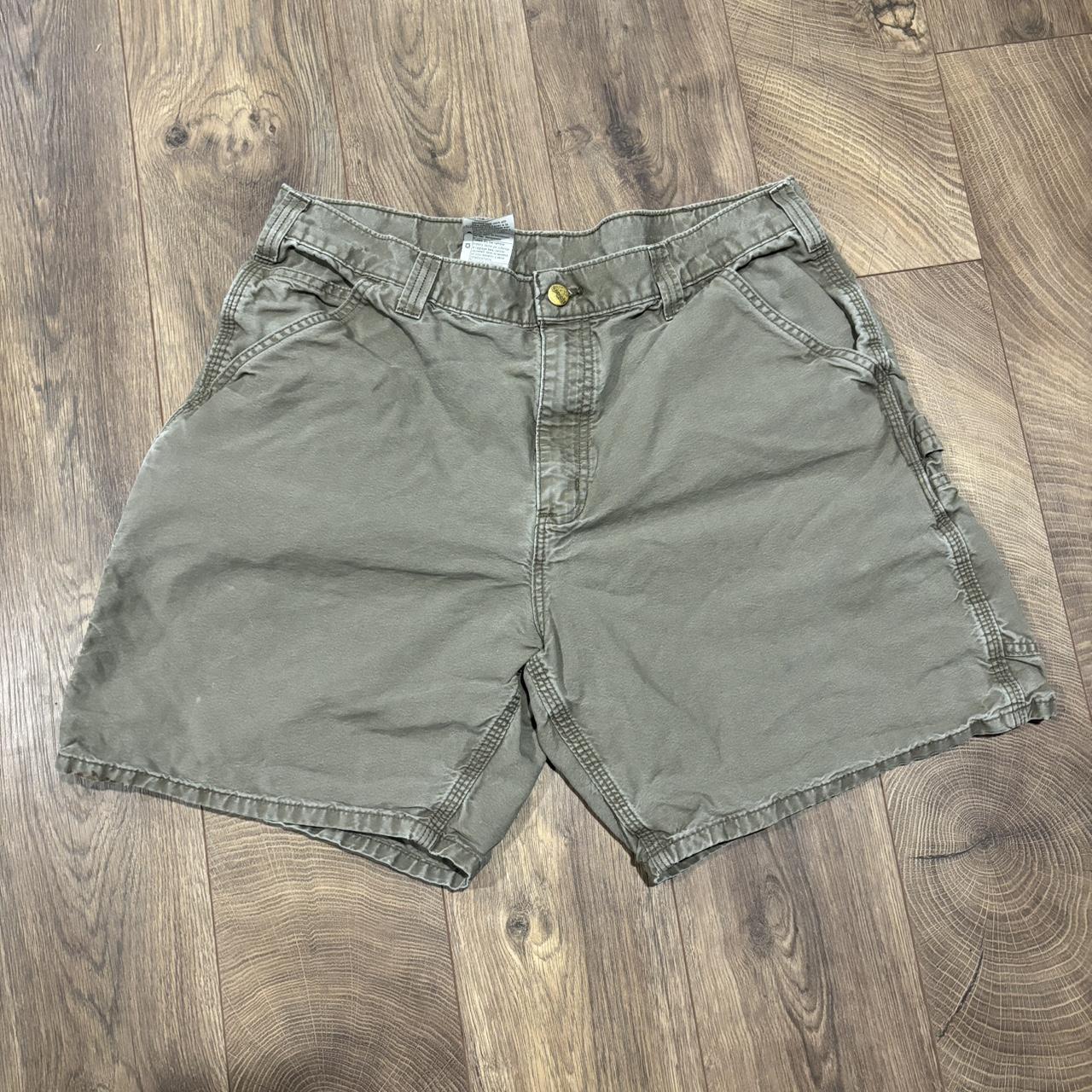 Size 36 Carhartt carpenter shorts! Color is a tanish... - Depop