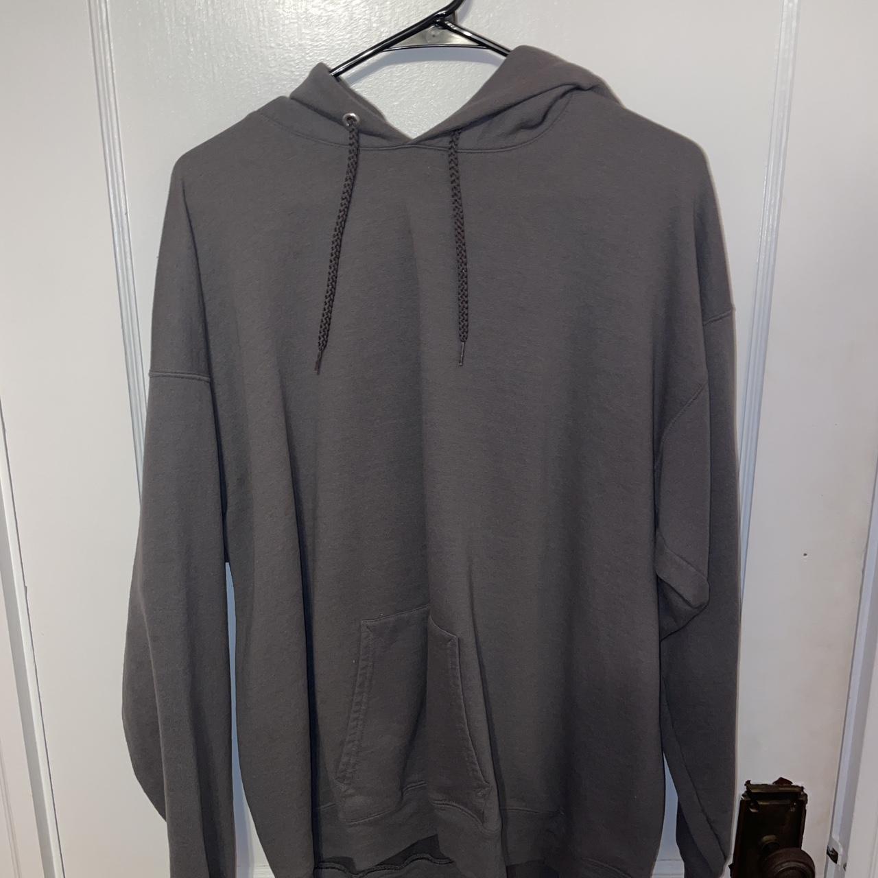 Grey XL Blank Hoodie Hanes Blank XL (fits like a... - Depop