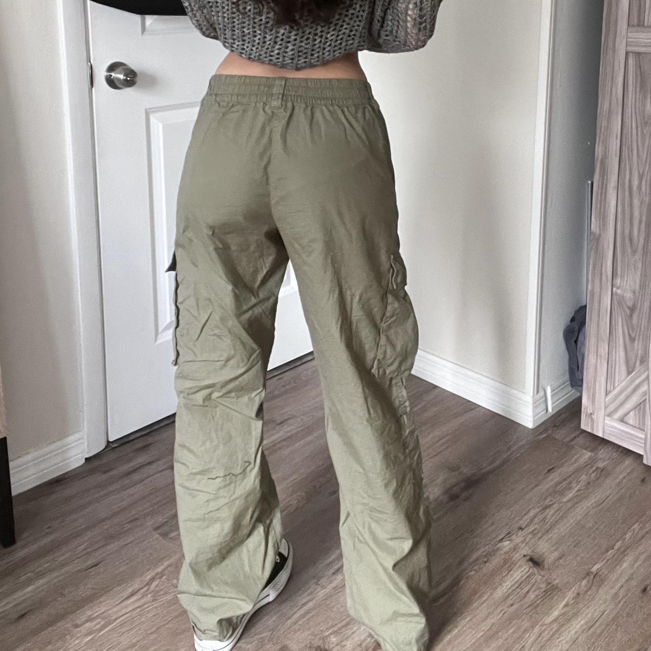 Baggy green cargo pants. Super comfortable and easy... Depop