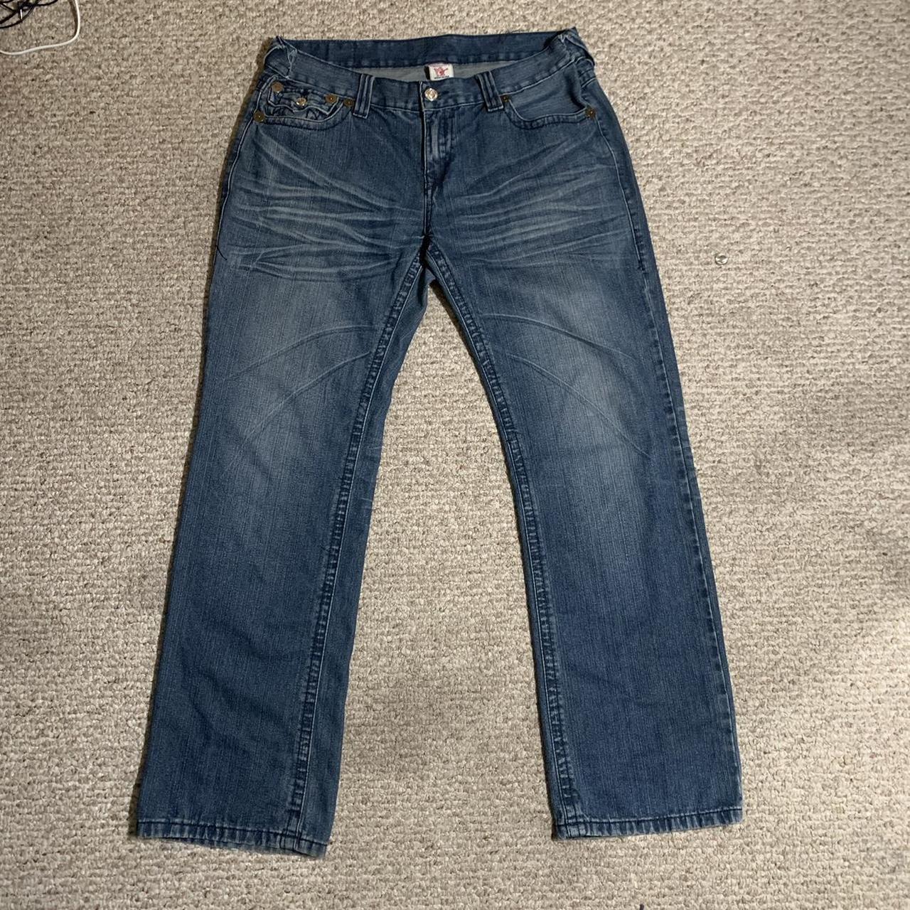 True Religion Men's Blue Jeans | Depop