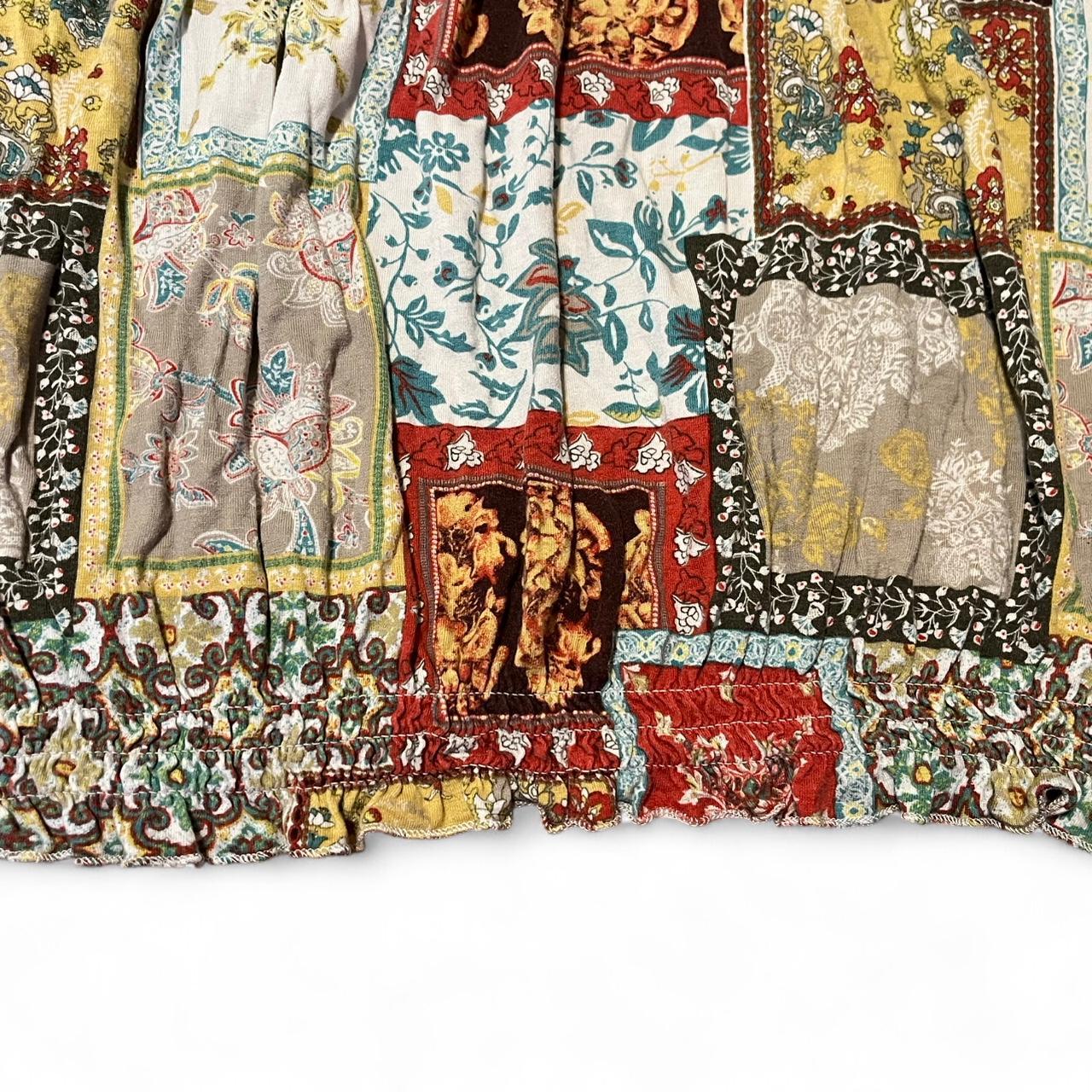 Women's Blouse - Multi - M – Patchwork blouse wit… - image 4