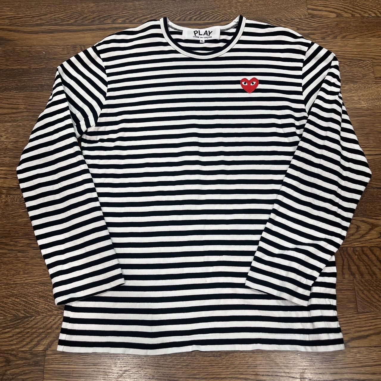 Comme des Garçons PLAY L/S tee •Sz XL •Purchased at... - Depop