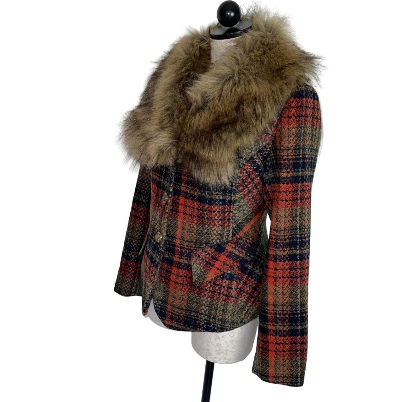 joe browns funky faux fur collar coat