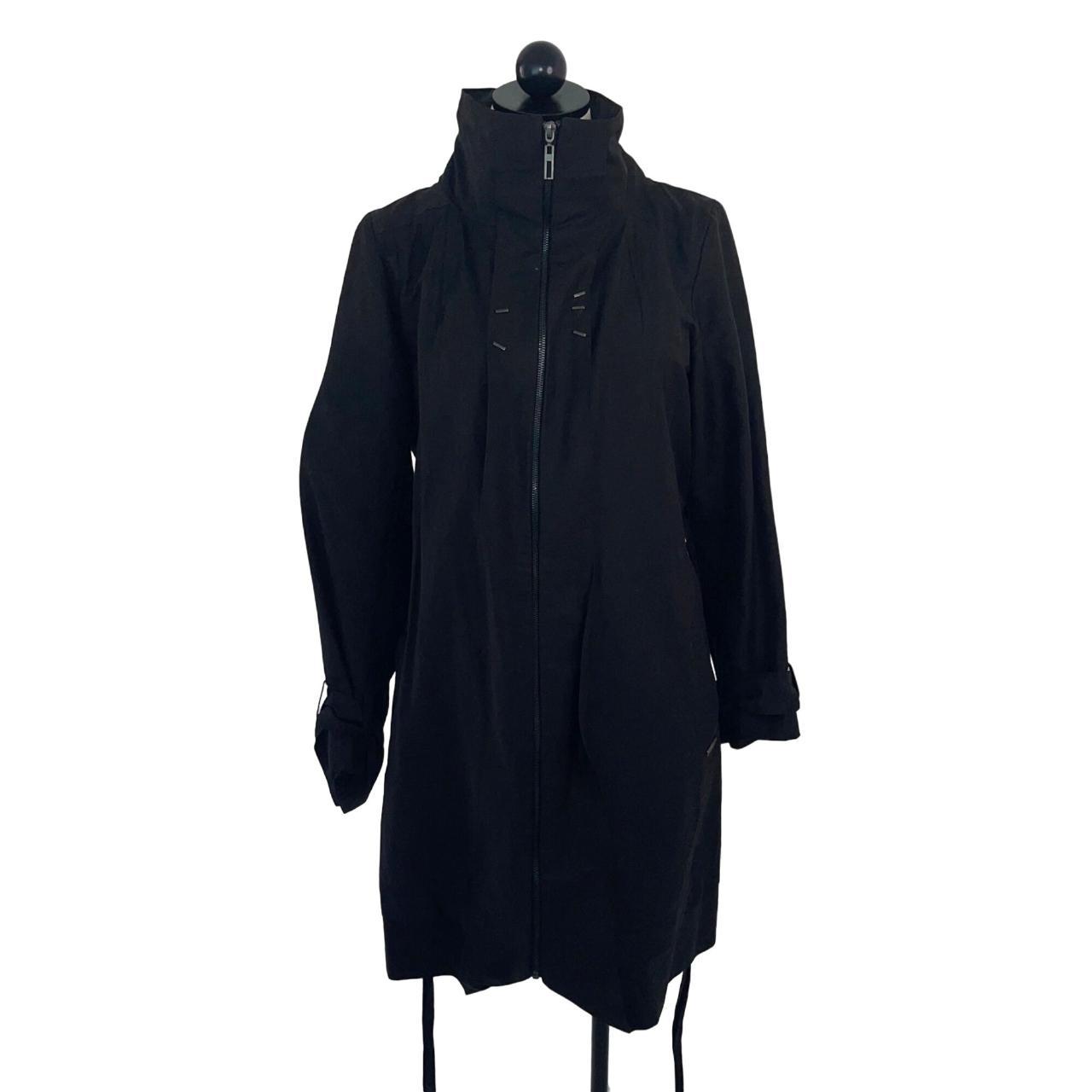 Cop Copine Womens Coat Size 42 Black Trench Full Zip... - Depop