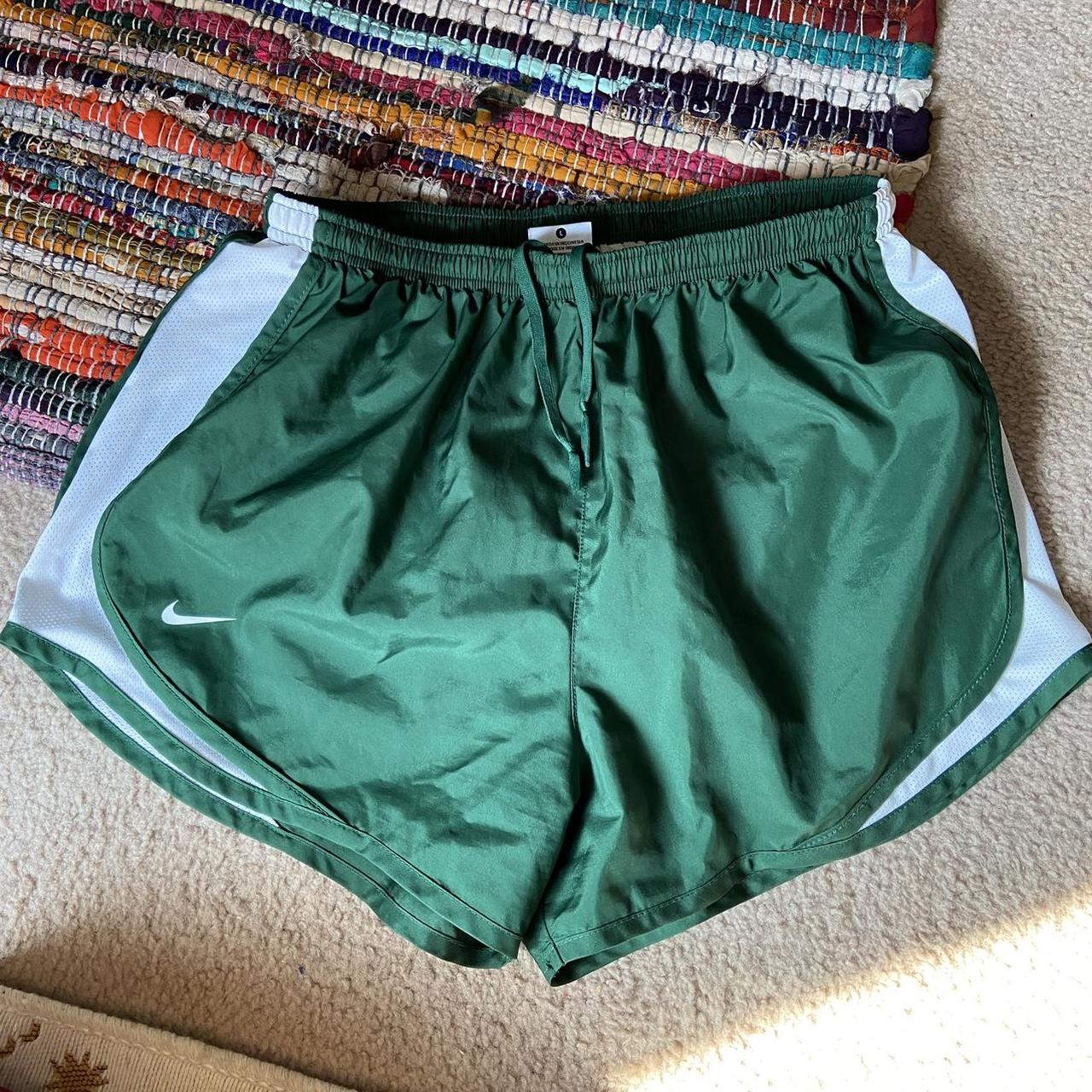Nike Women's Green Shorts Depop
