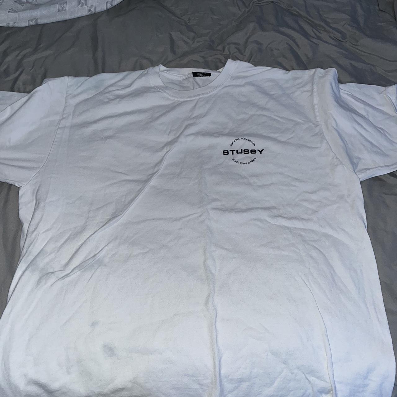 Stüssy Men's White T-shirt | Depop