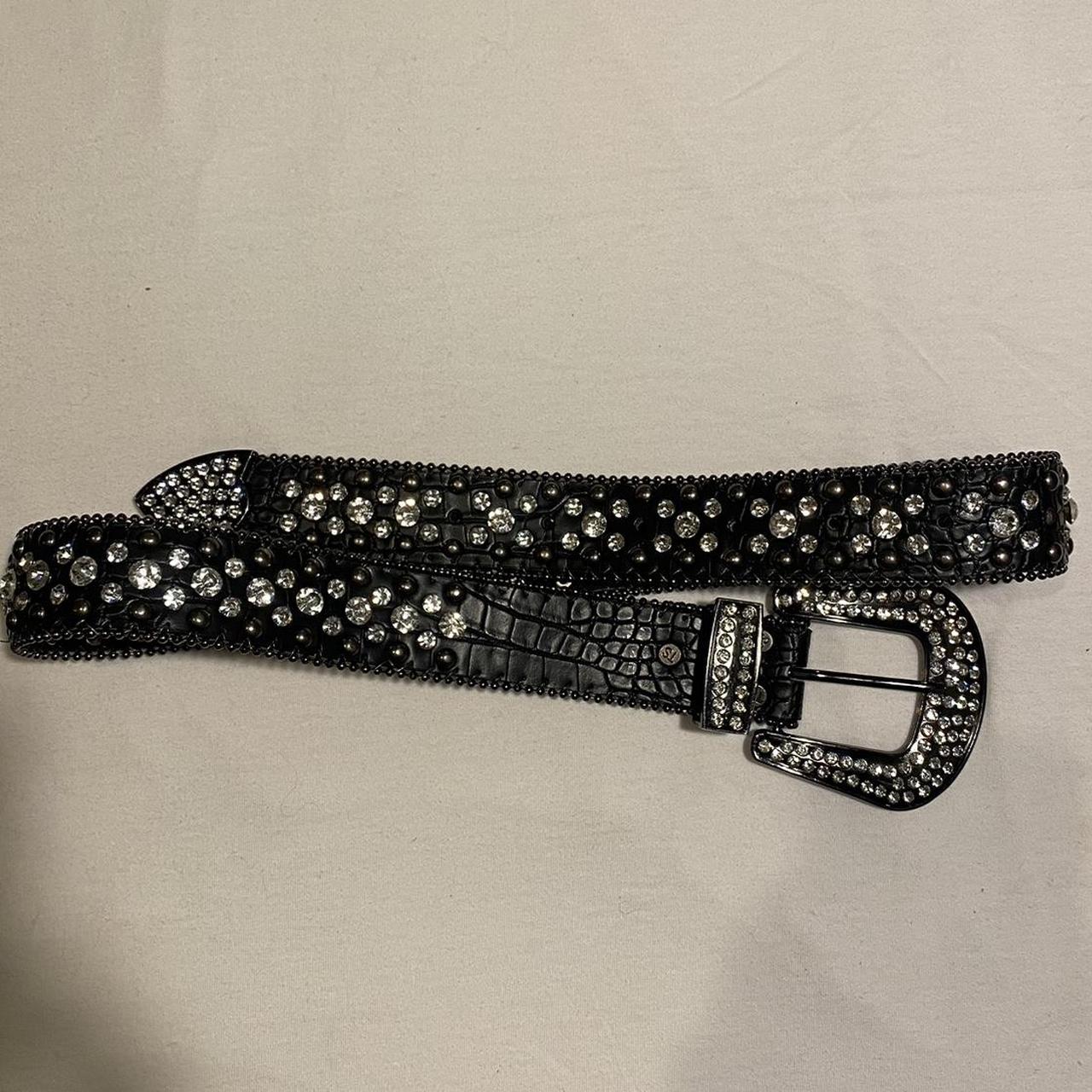 Women's Black And Silver Belt | Depop