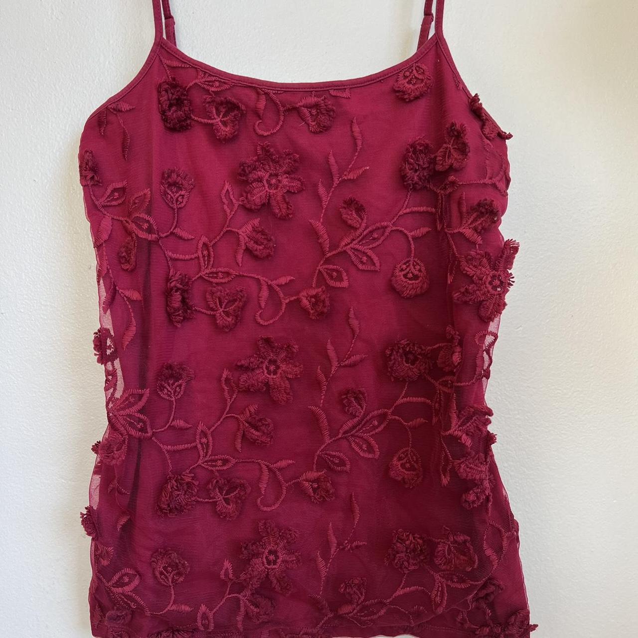 90s Y2k Ann Taylor Rose Tank Cami Condition -Good... - Depop