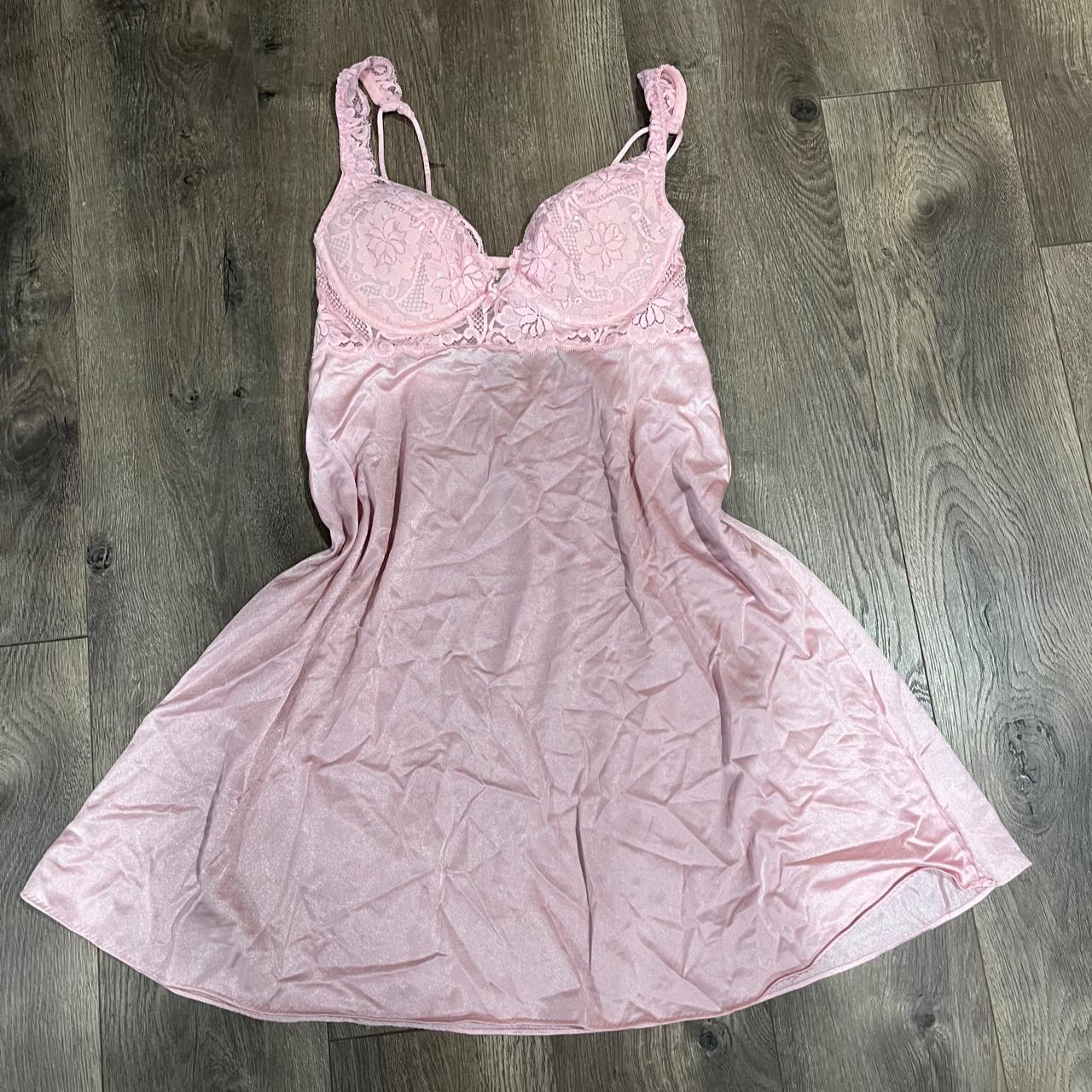 Y2K slip dress Silk light pink lingerie Depop