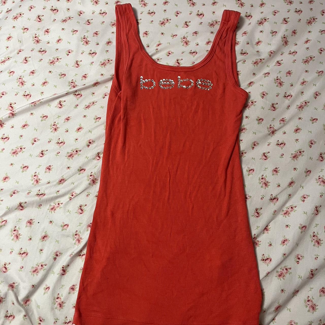 Y2K Bebe tank top Shirt is orange not red Best... - Depop