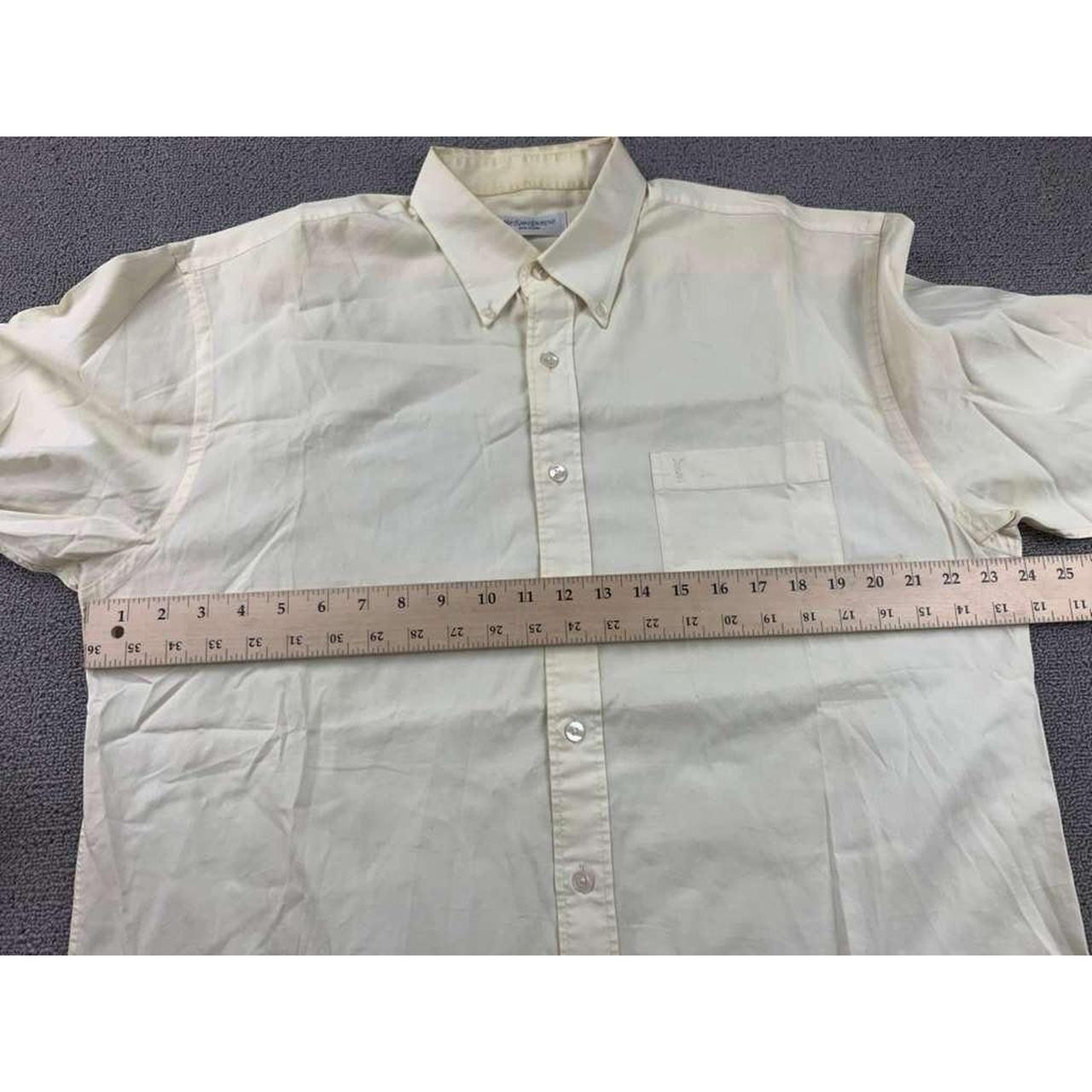 Yves Saint Laurent Men's Shirt - Cream/Yellow - L… - image 4