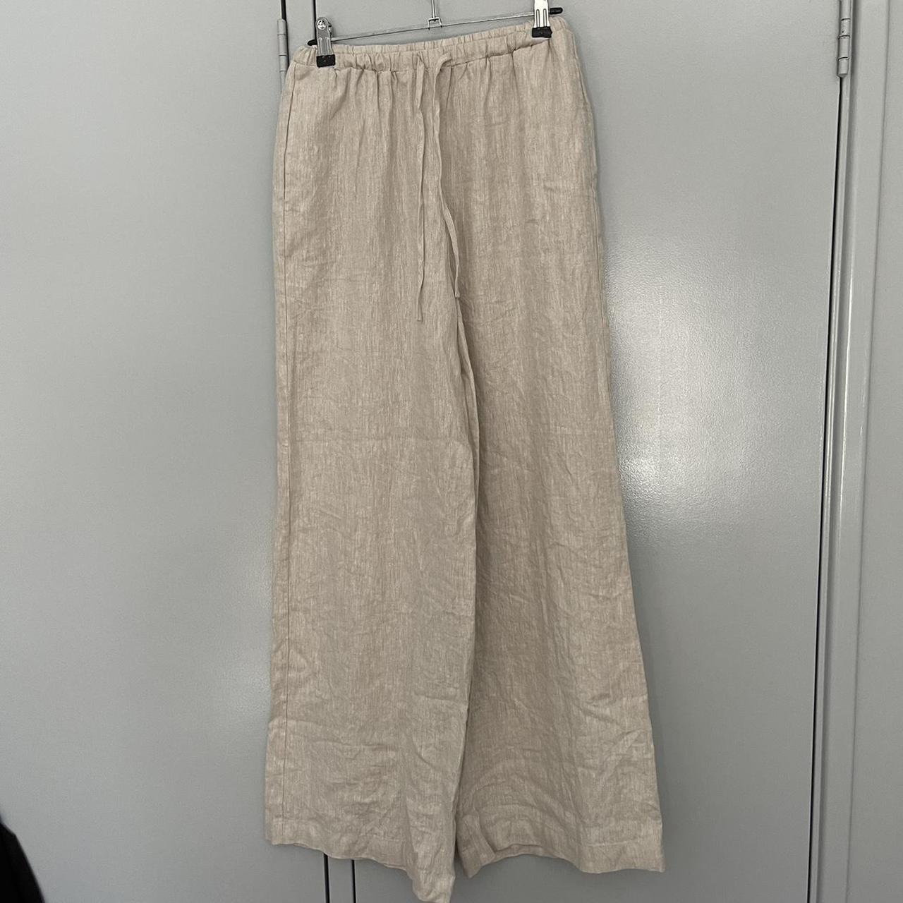 Glassons sand linen pants size 8 - Depop