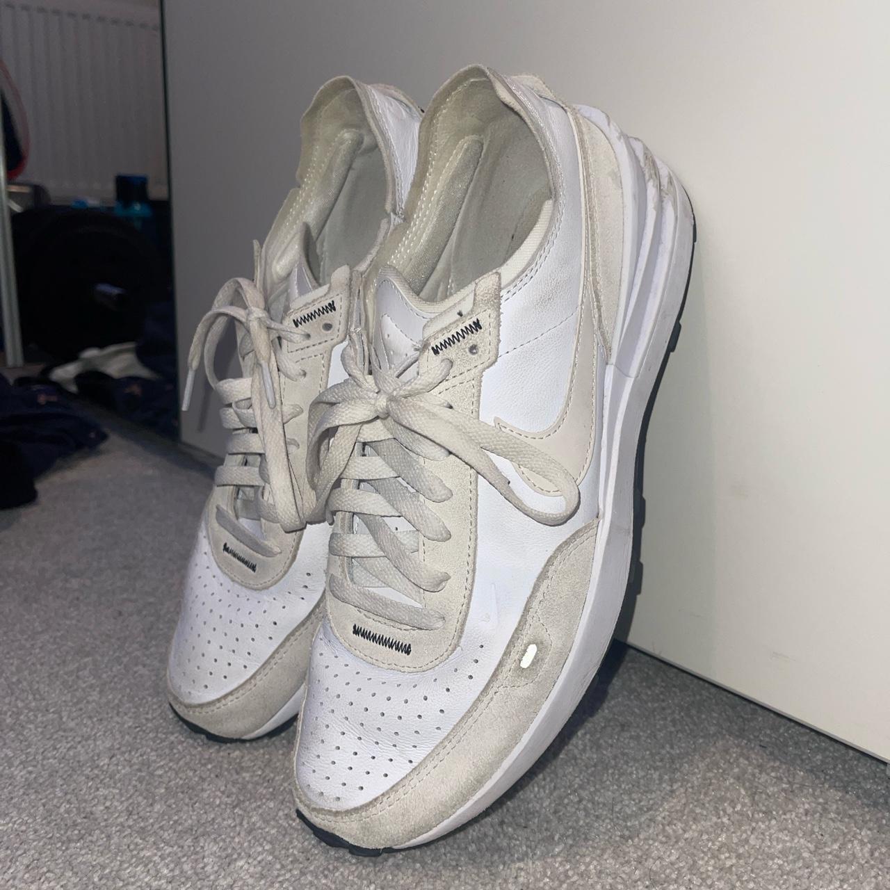 Nike Waffle One Leather Trainers in White open to... Depop