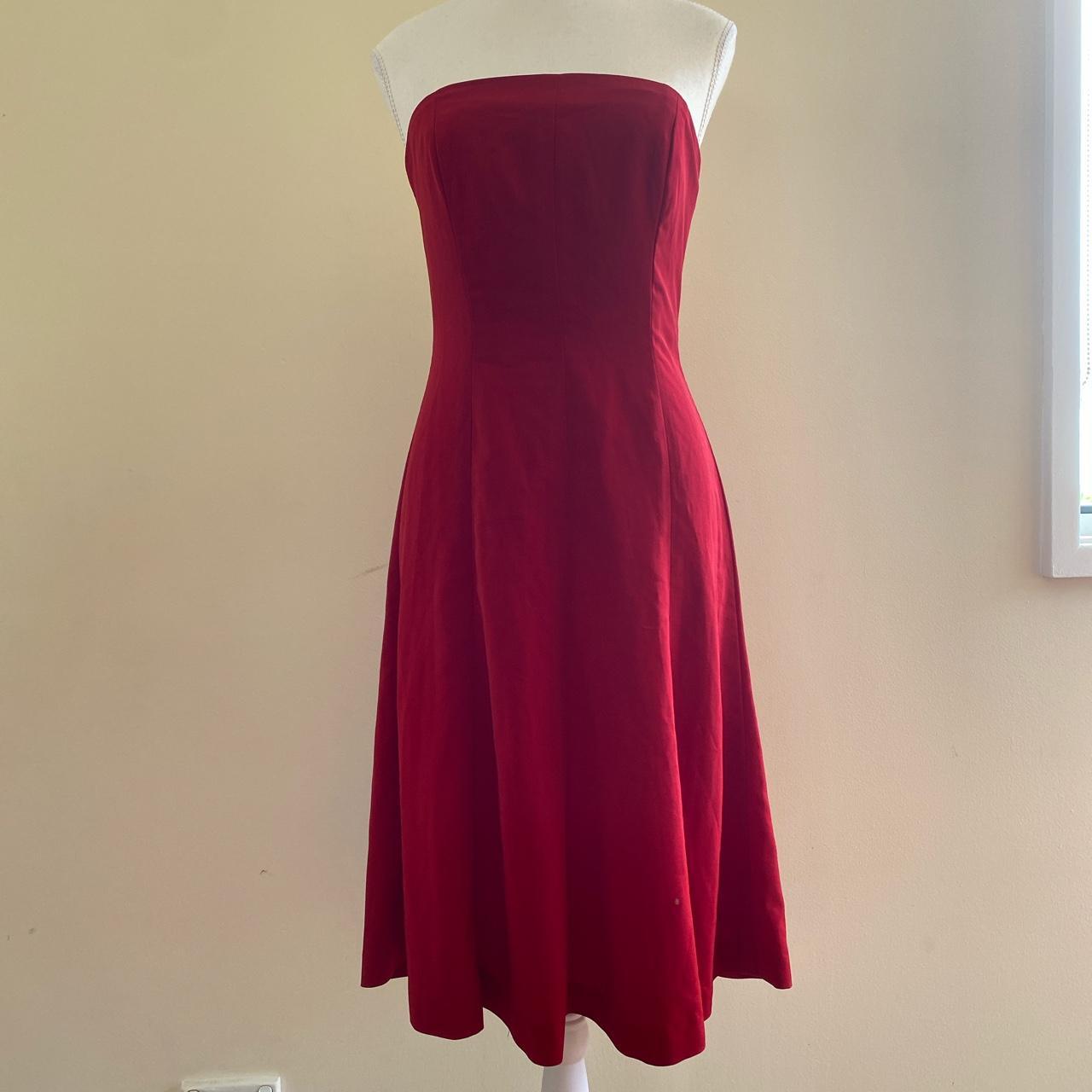Red strapless midi dress 🩸🩸 ️‍🔥 ️‍🔥 Literally vampire... - Depop