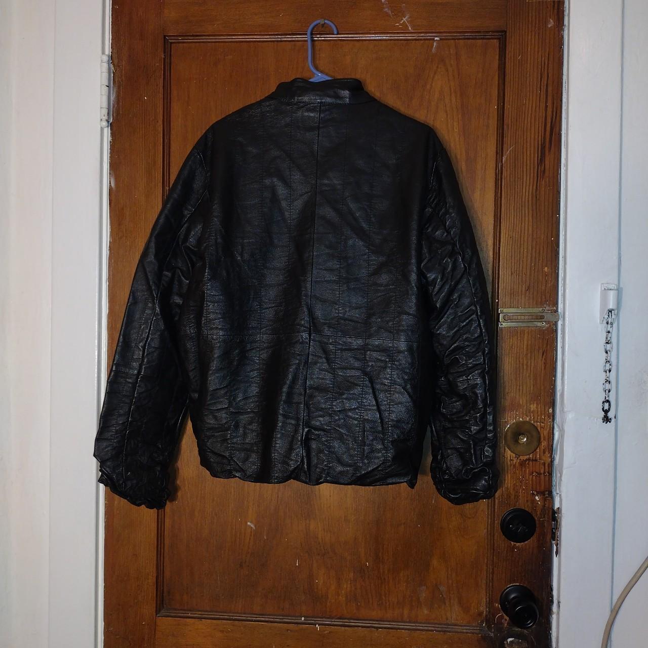 Women's Jacket - Black - L – Black patchwork leat… - image 2