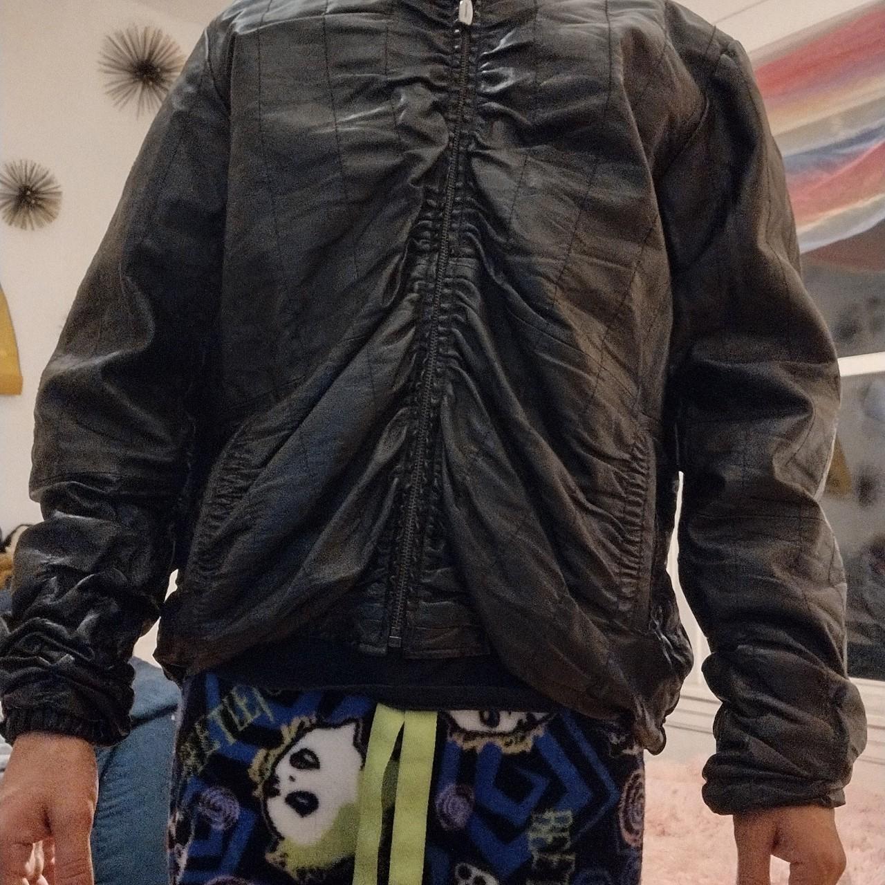 Women's Jacket - Black - L – Black patchwork leat… - image 3