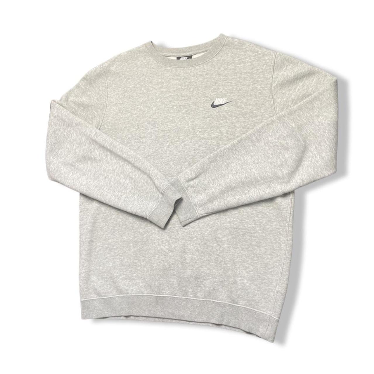 Nike Men's Grey and Silver Sweatshirt | Depop