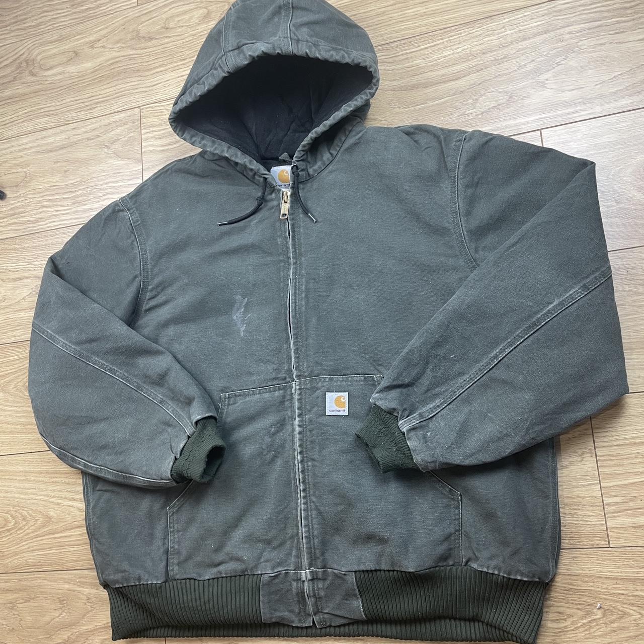 Carhartt J140 Green - Quilted Flanned Lined Duck... - Depop