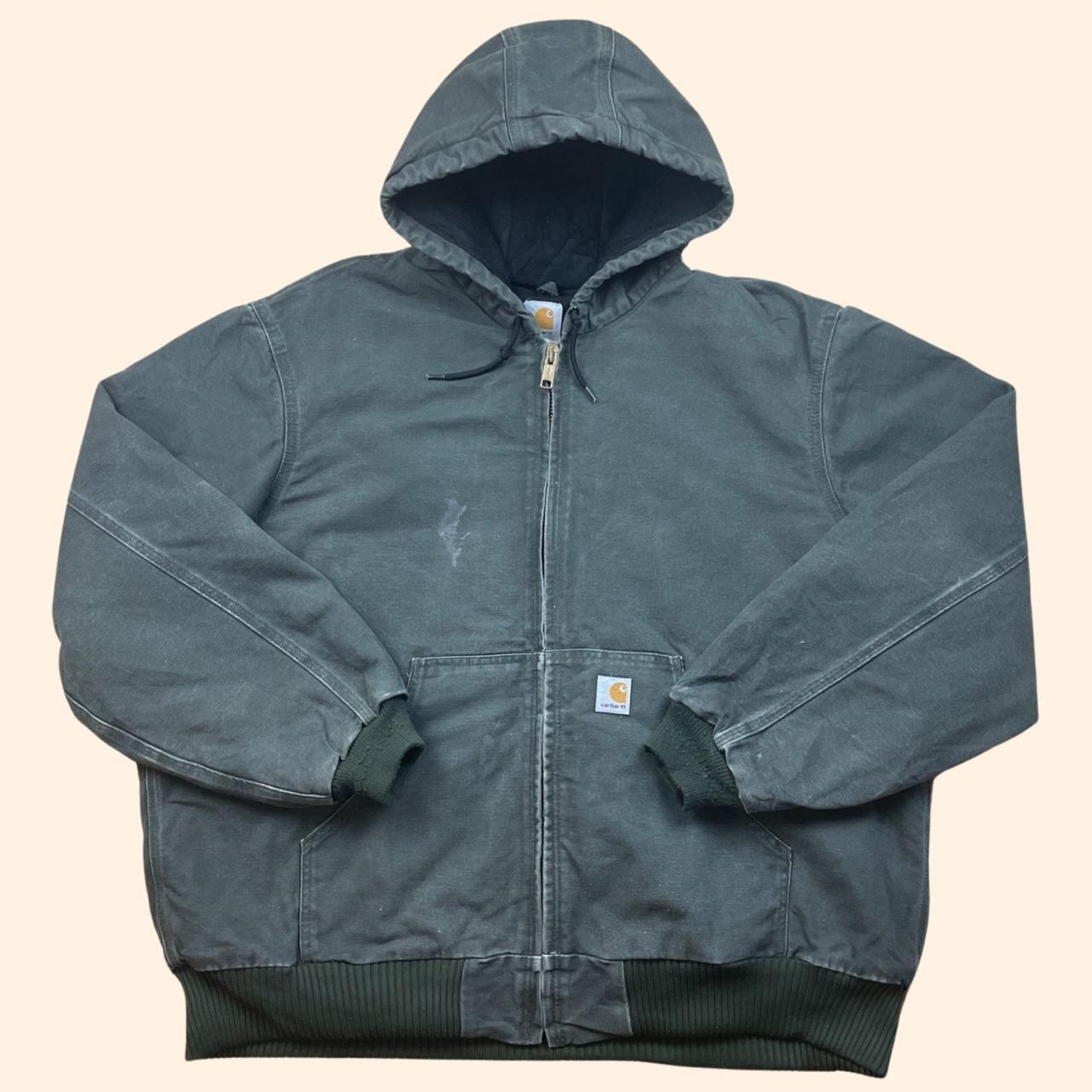 Carhartt J140 Green - Quilted Flanned Lined Duck... - Depop