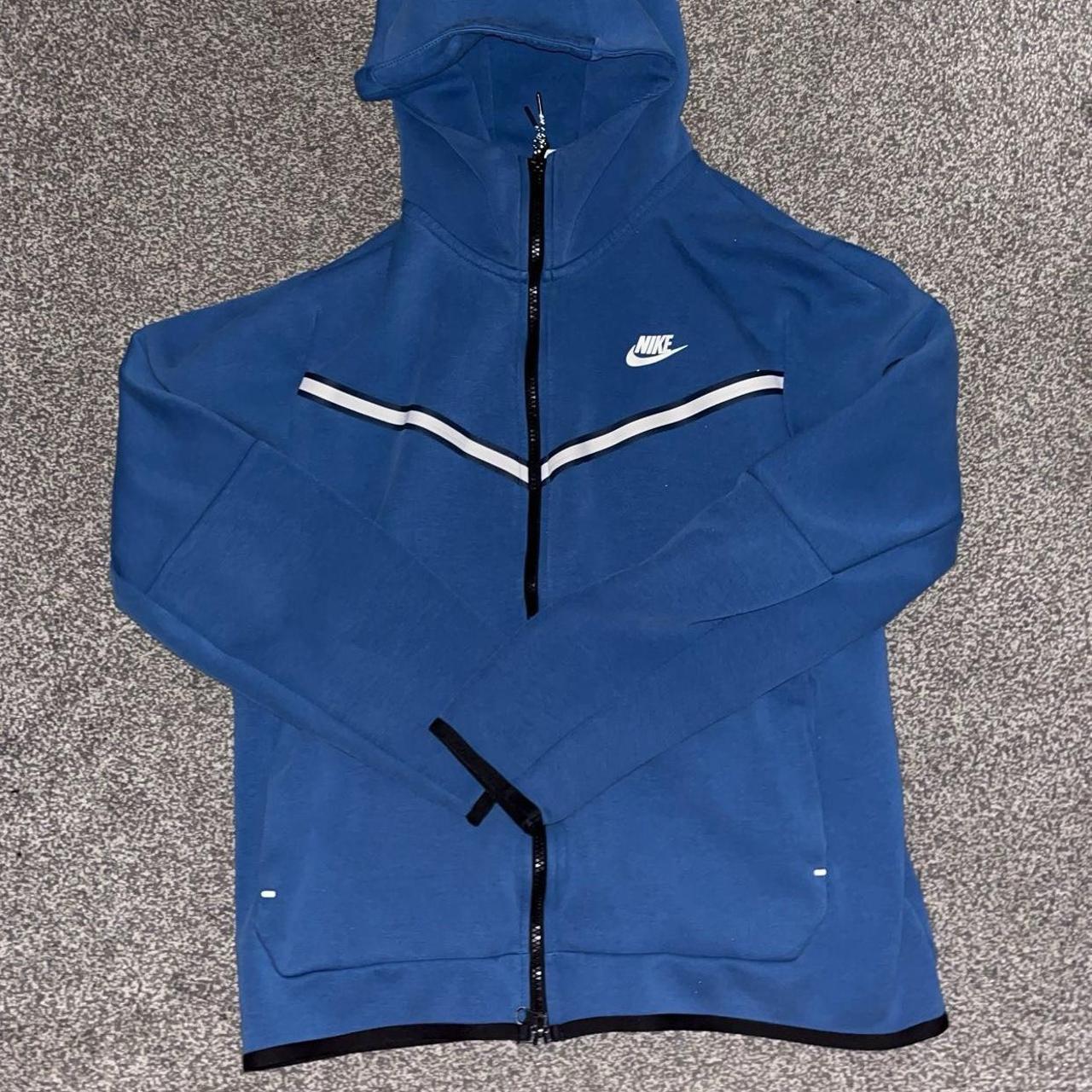 blue nike tech fleece size M - Depop