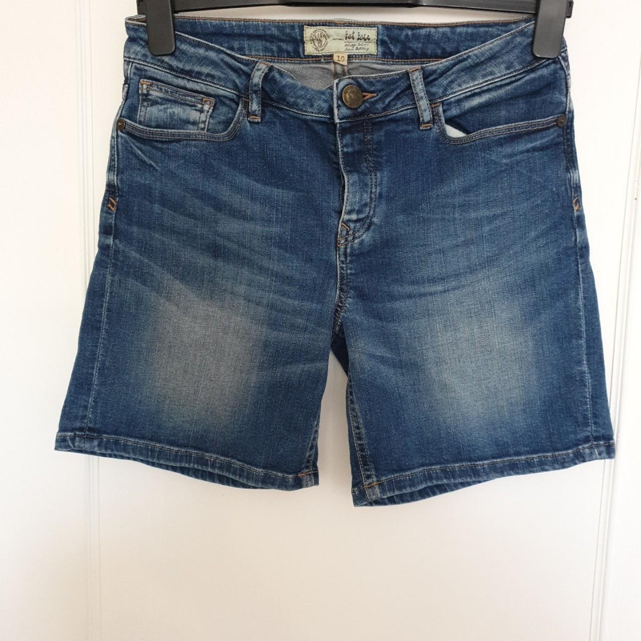 # fatface # womens button up denim shorts # size 10... - Depop