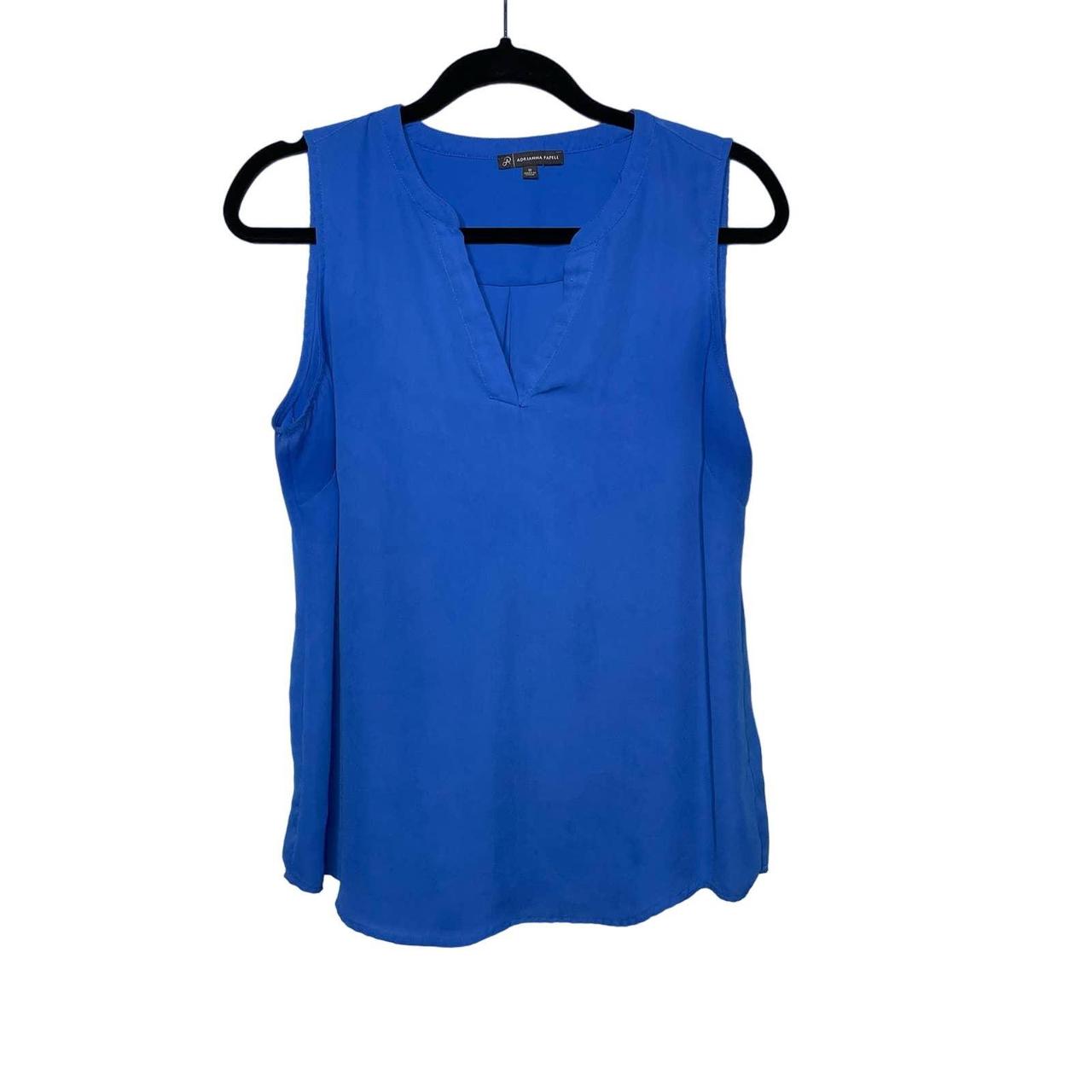 Adrianna Papell Tank Top Blouse Slit V Neck