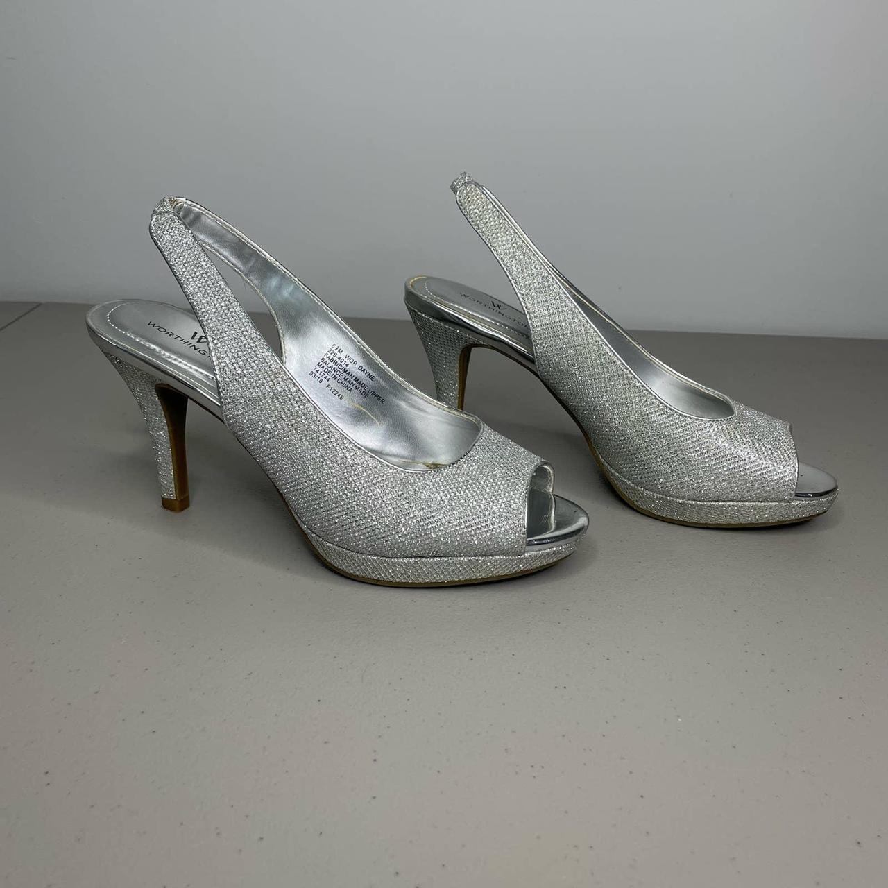 Worthington store silver heels