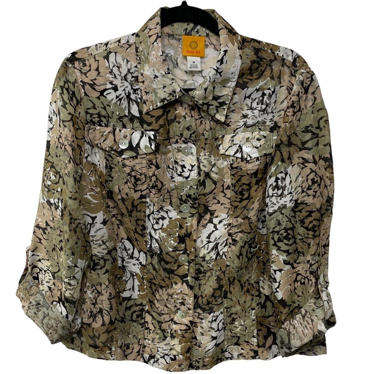 Ruby Rd. Women's Blouse - Multi/Brown - 14 – Ruby… - image 1
