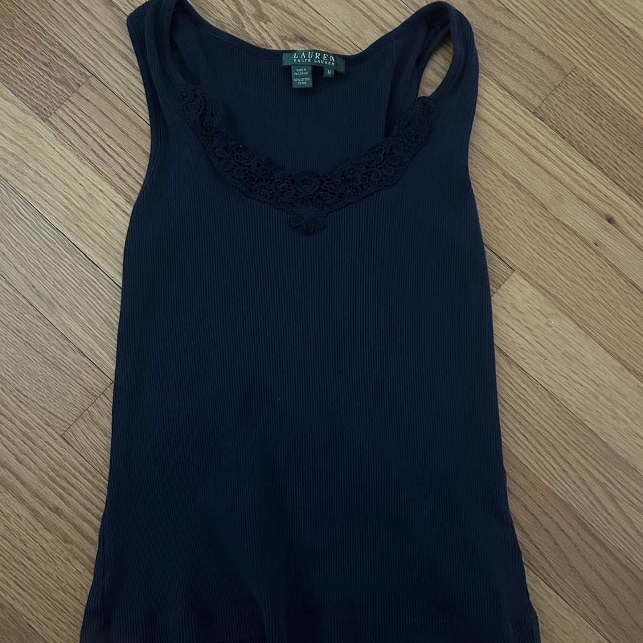 dark blue Ralph Lauren tank size M fits cute... - Depop