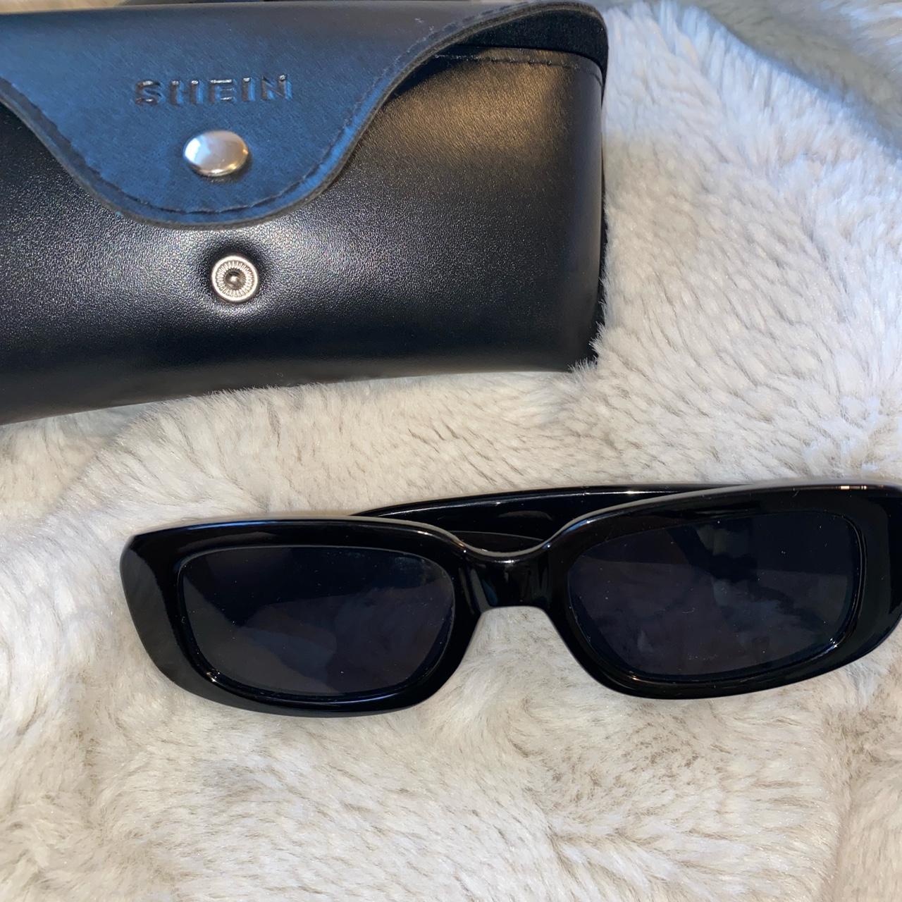 SHEIN Cute stylish black boxy sunglasses perfect for... - Depop