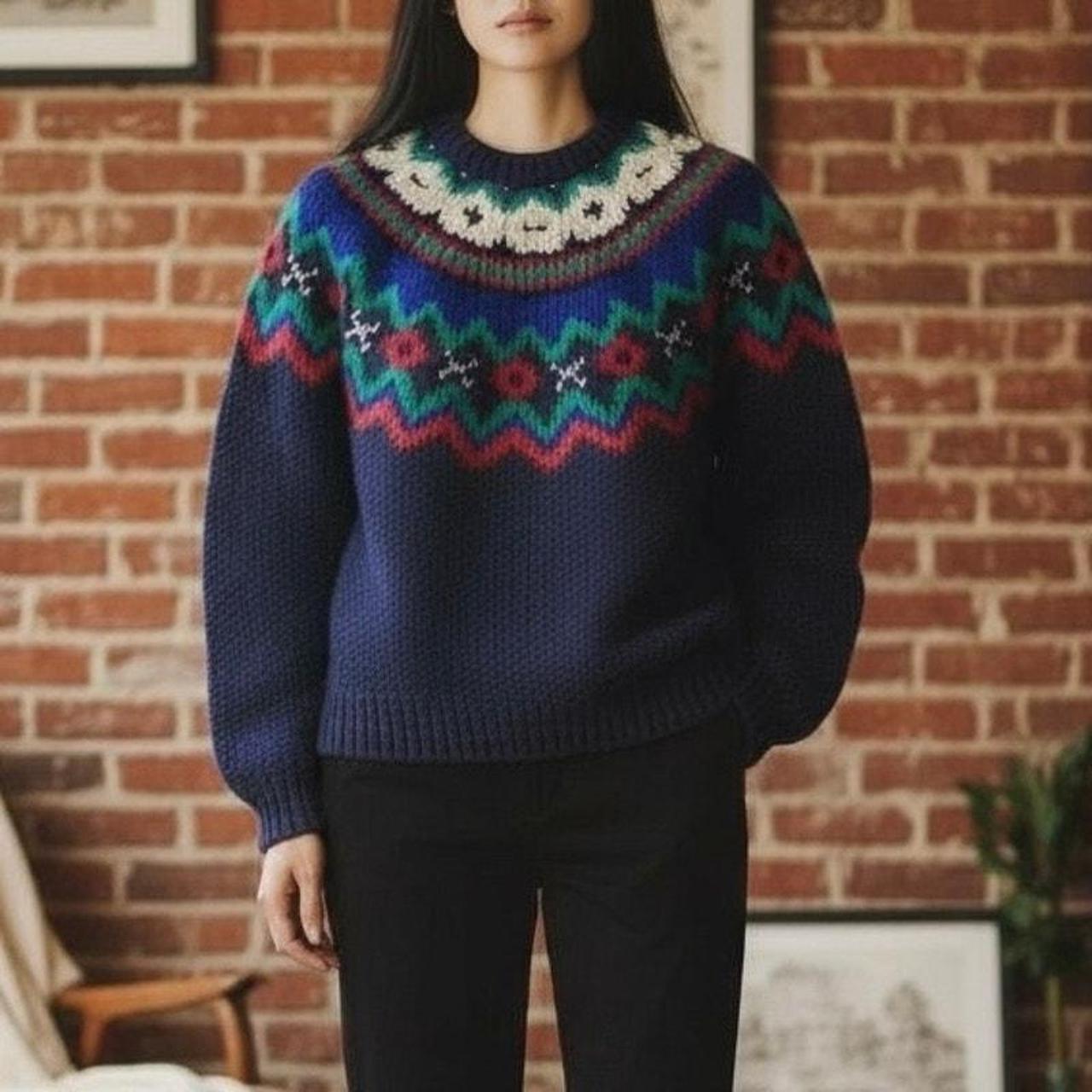 Woolrich Women's Sweater - Blue - L – Vintage Woo… - image 1