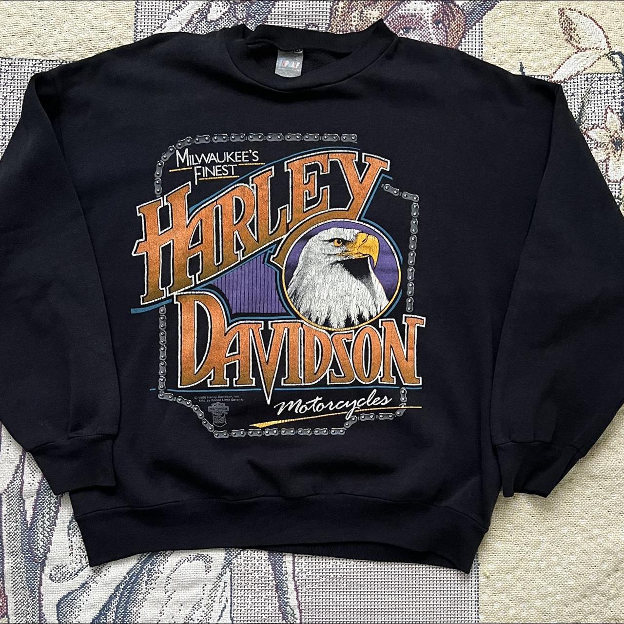 Harley davidson black online sweatshirt