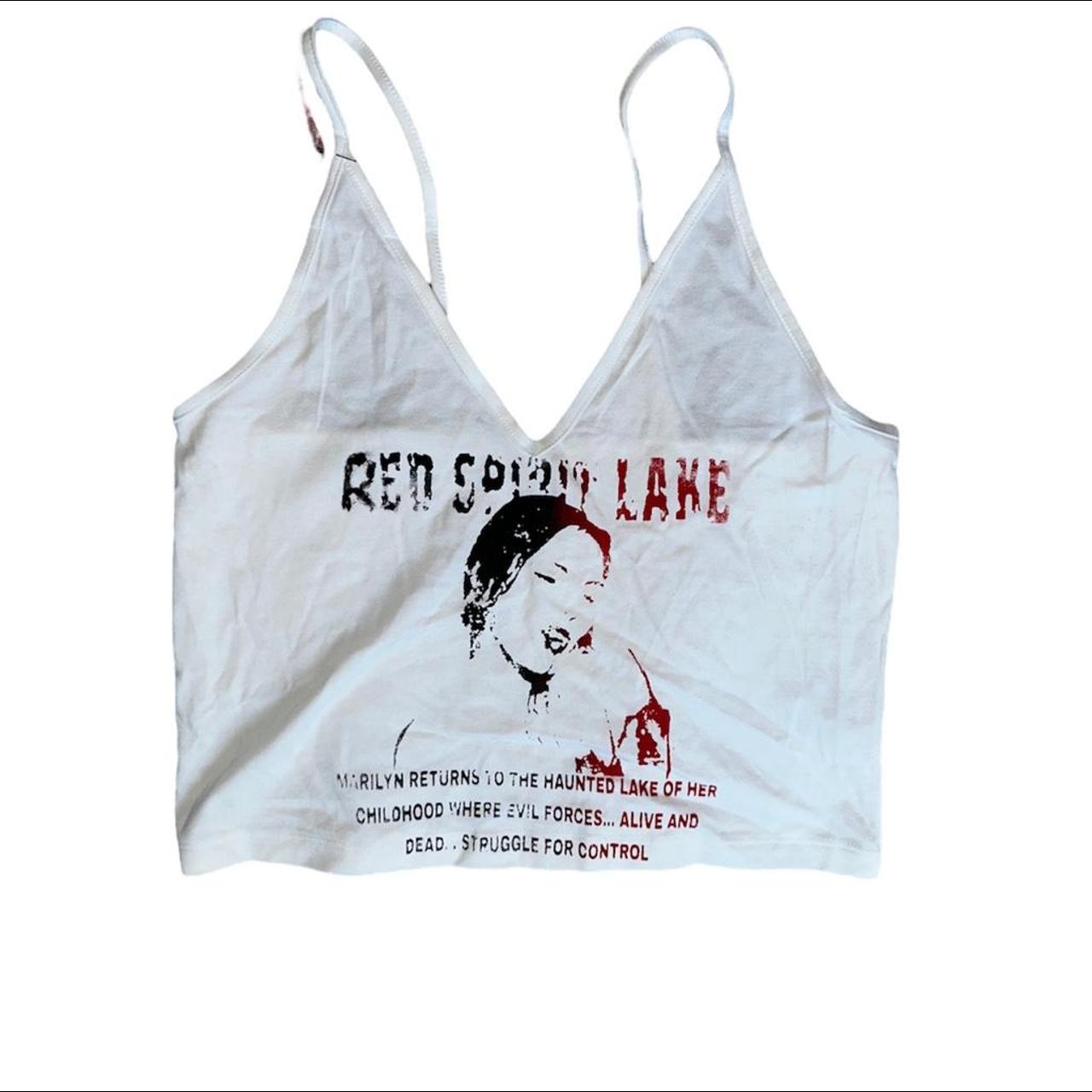 red spirit lake two toned cropped tank some mistakes Depop red spirit lake two toned cropped tank some mistakes Depop