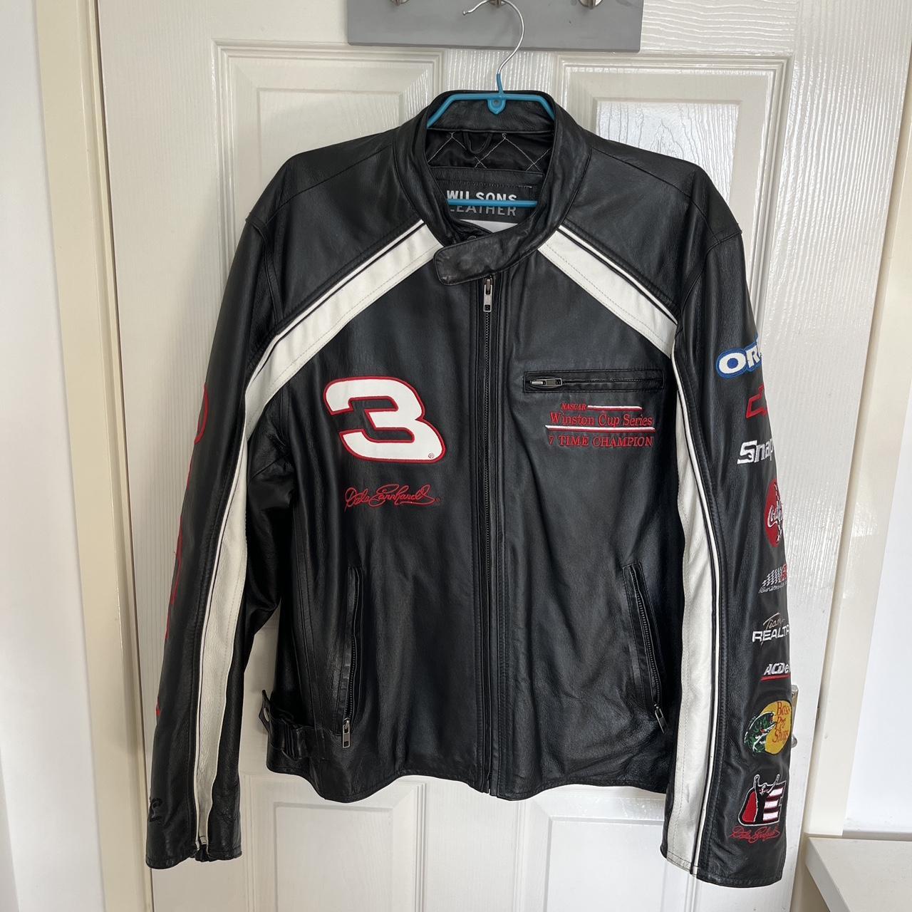 Dale Earnhardt NASCAR Winston Cup Chase Authentics Leather hot Jacket #3 Goodwrench