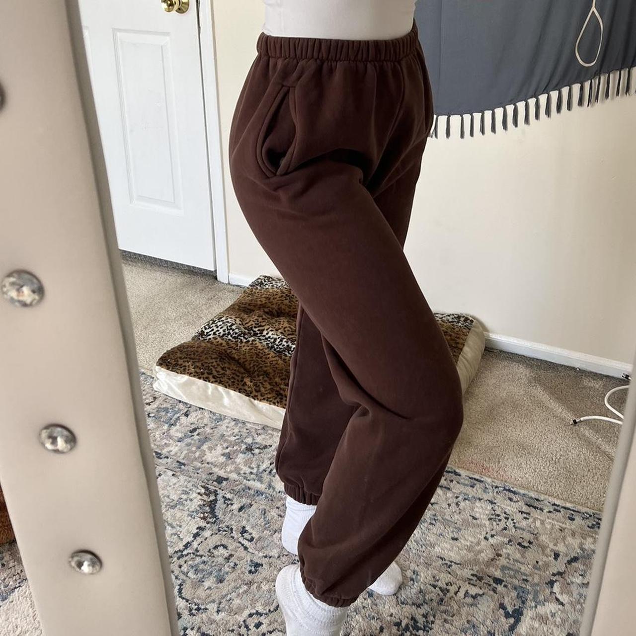 FashionNova brown fleece joggers. Super comfy I just... - Depop