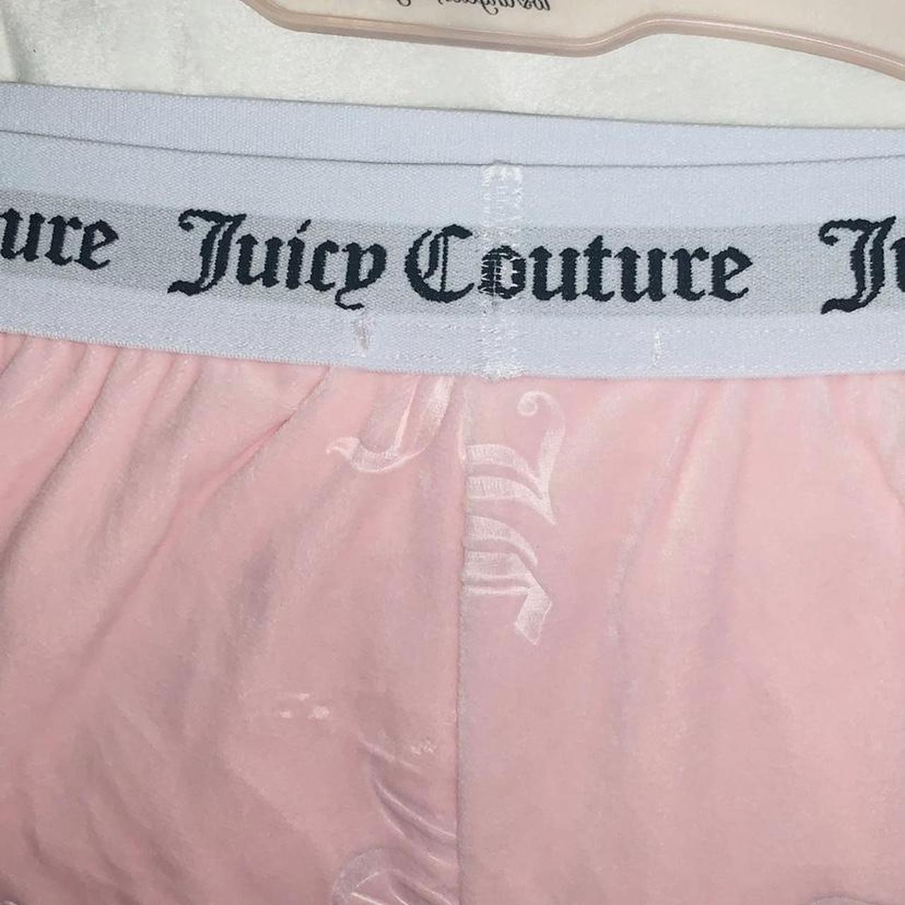 Juicy couture logo black velour booty shorts Size - Depop