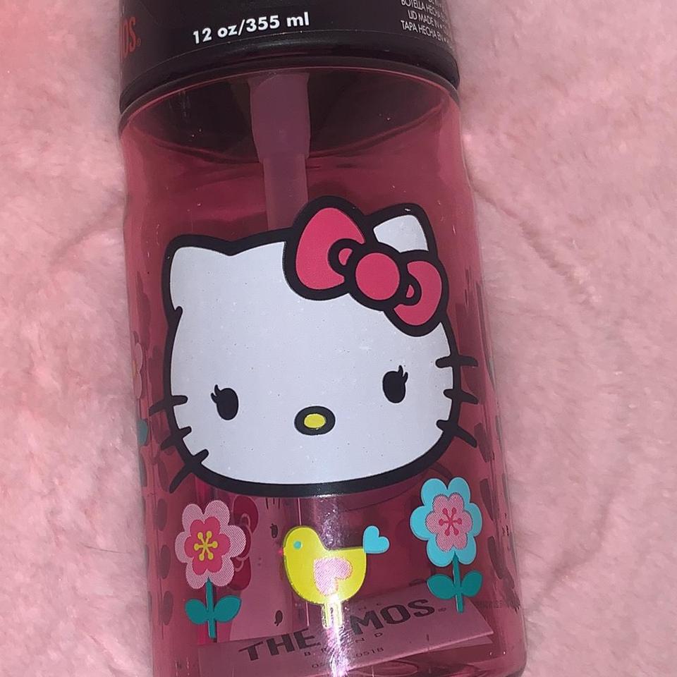 hello kitty thermos - has many scuffs/markings but - Depop