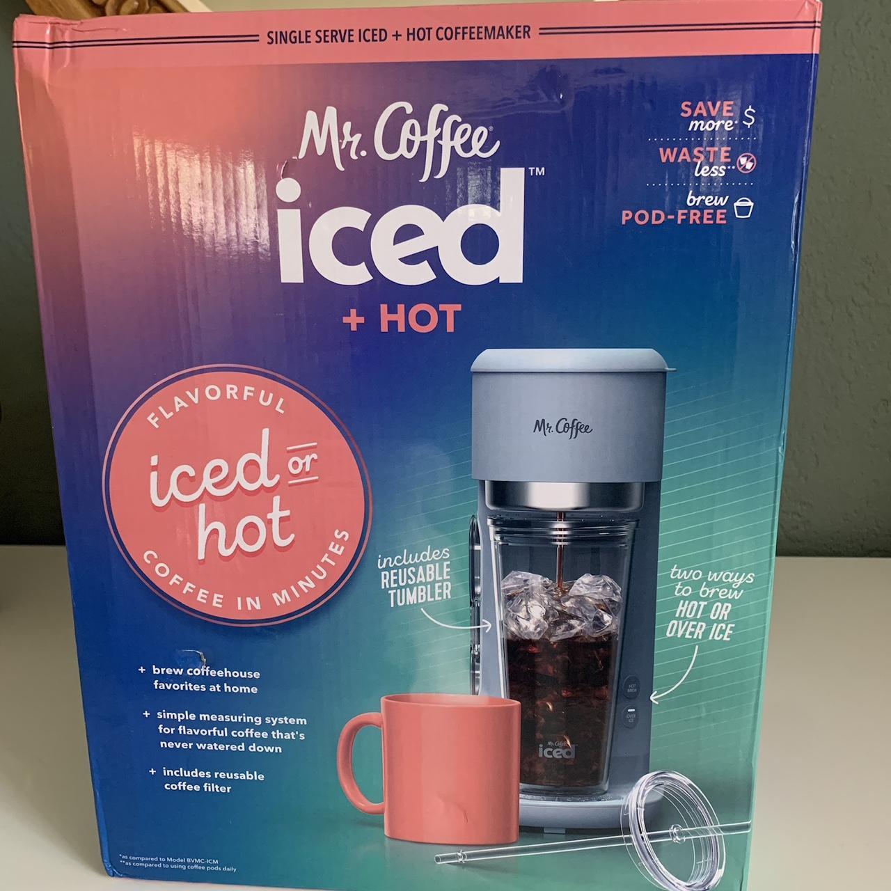 Mr. Coffee Iced Coffee Maker with Reusable Tumbler and Coffee Filter 
