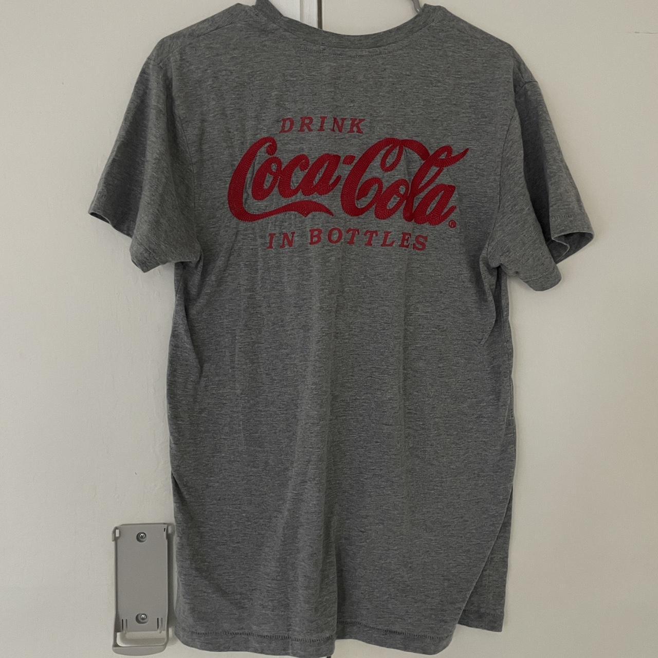 Coca-Cola Men's Red and Grey T-shirt | Depop