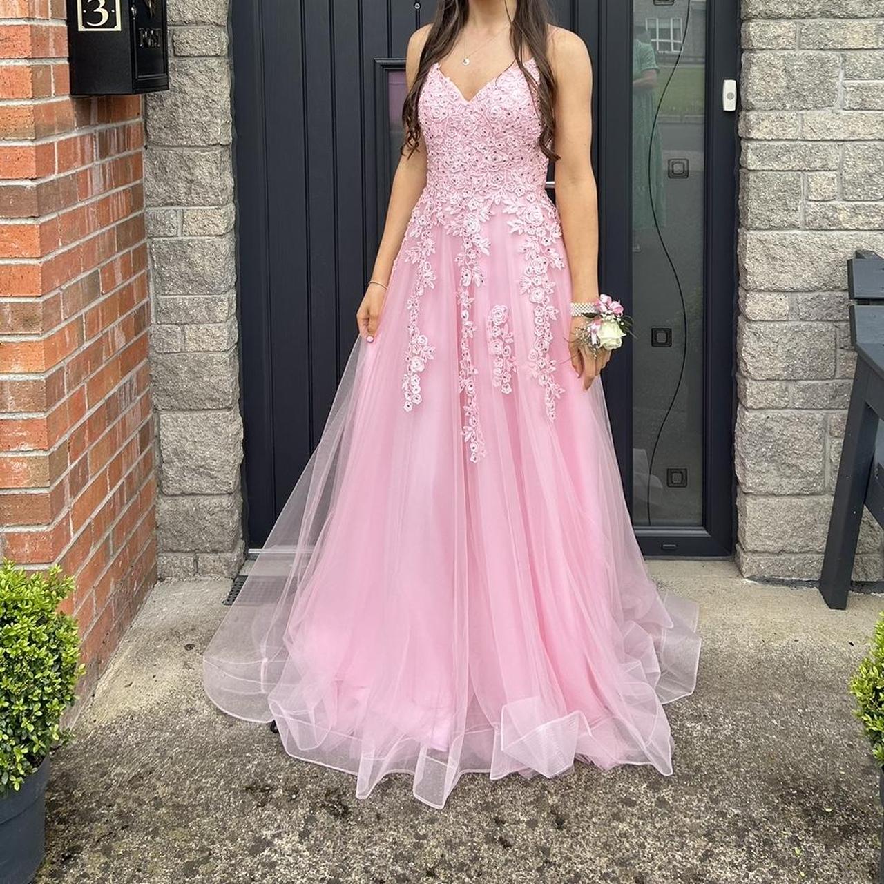 Baby pink debs dress Size UK 8 Would fit size