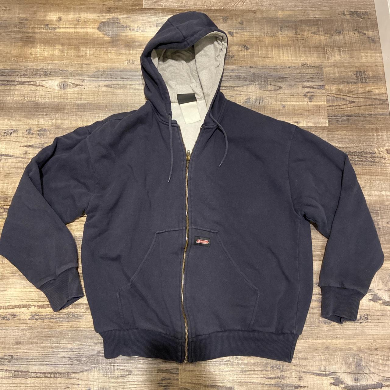 Dickies Men's Navy and White Hoodie | Depop