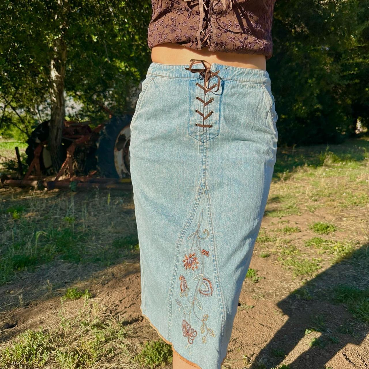 Long jean clearance skirts 60s