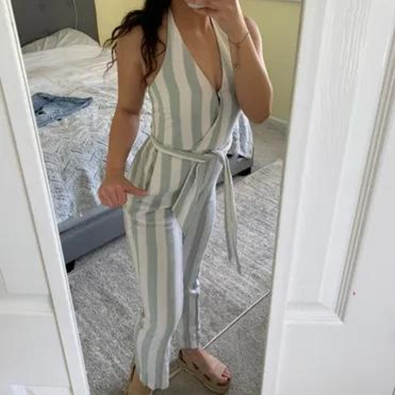 Abercrombie sales striped jumpsuit