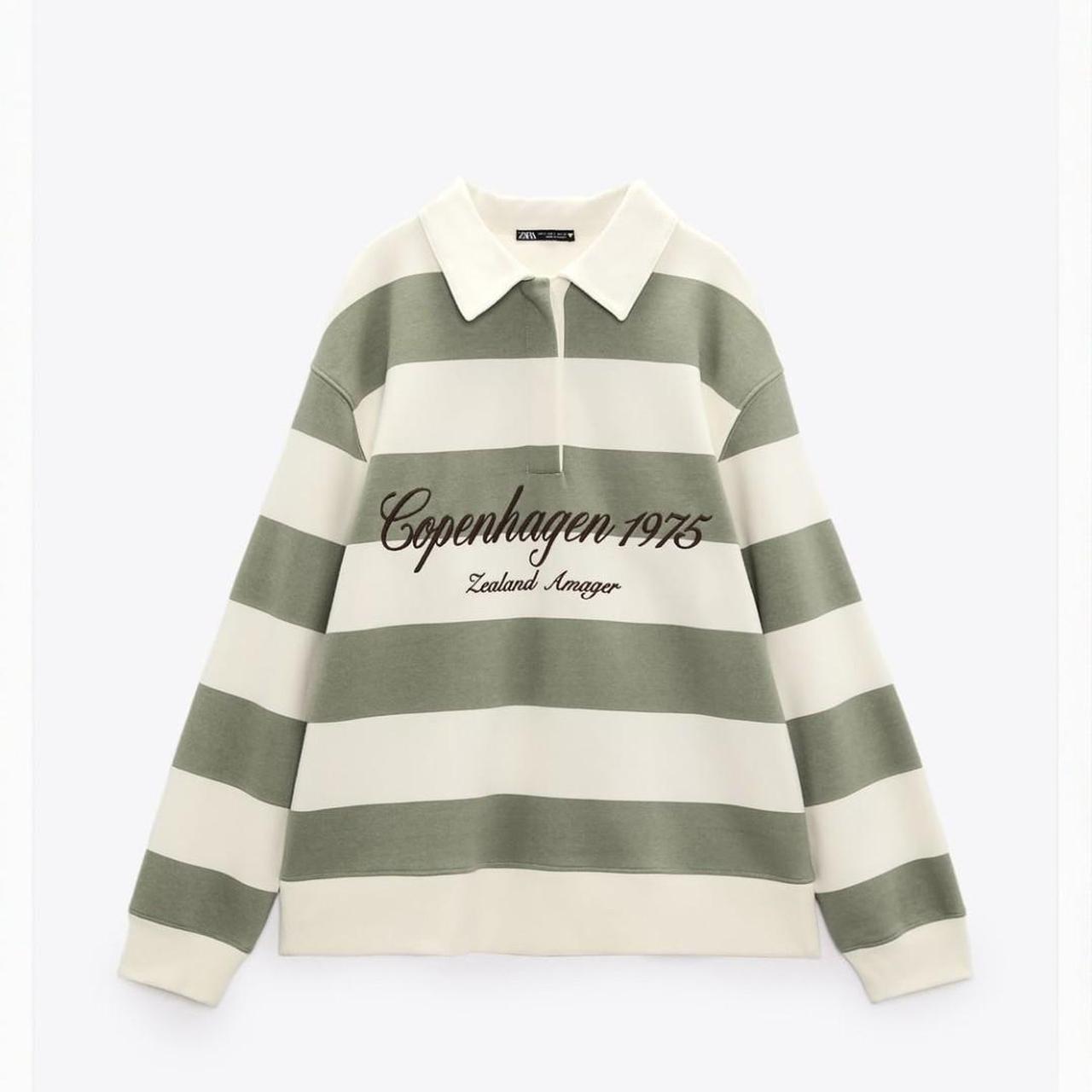 Striped discount polo sweatshirt