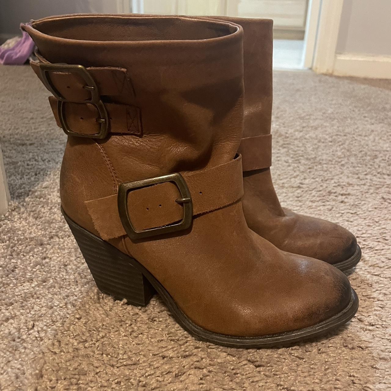 Lucky Brand brown leather boots - Depop