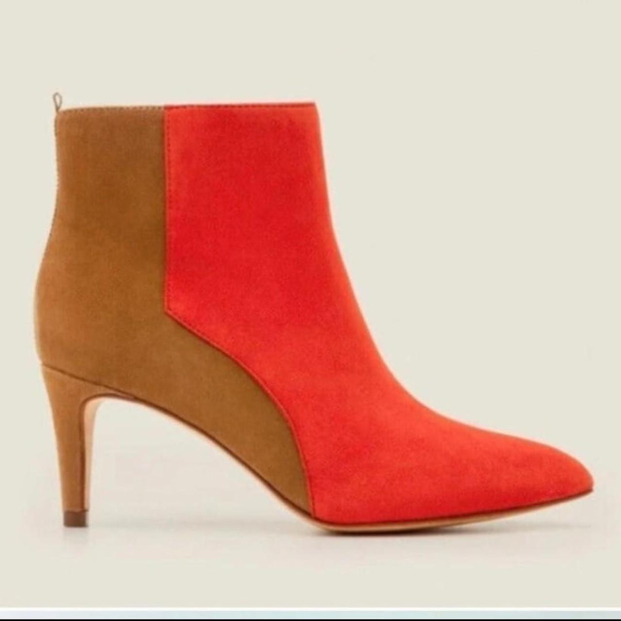 Boden Bracknell Ankle Tan Orange Red Boots Size 38. Depop