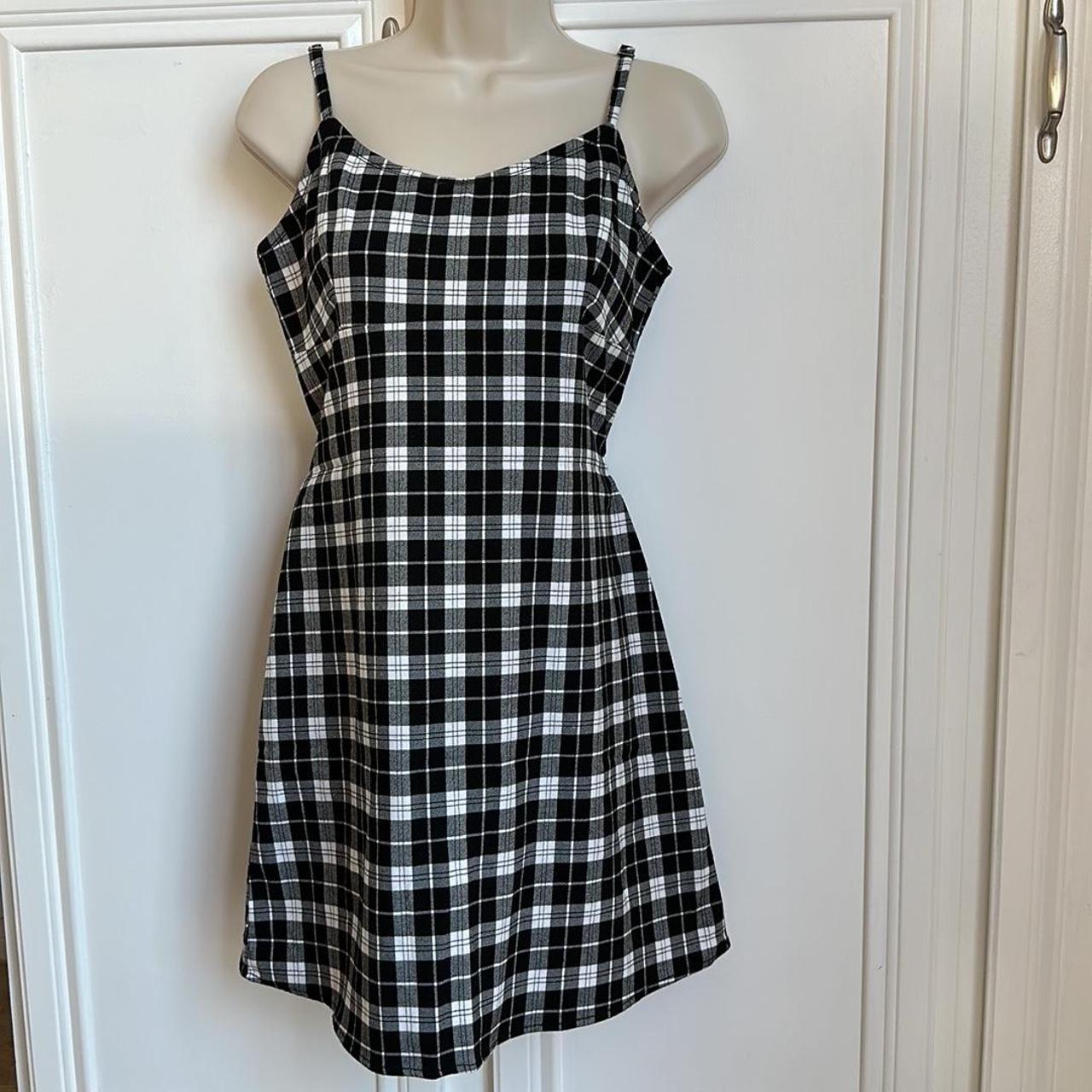 John Galt/Brandy Melville plaid dress Zipper and - Depop