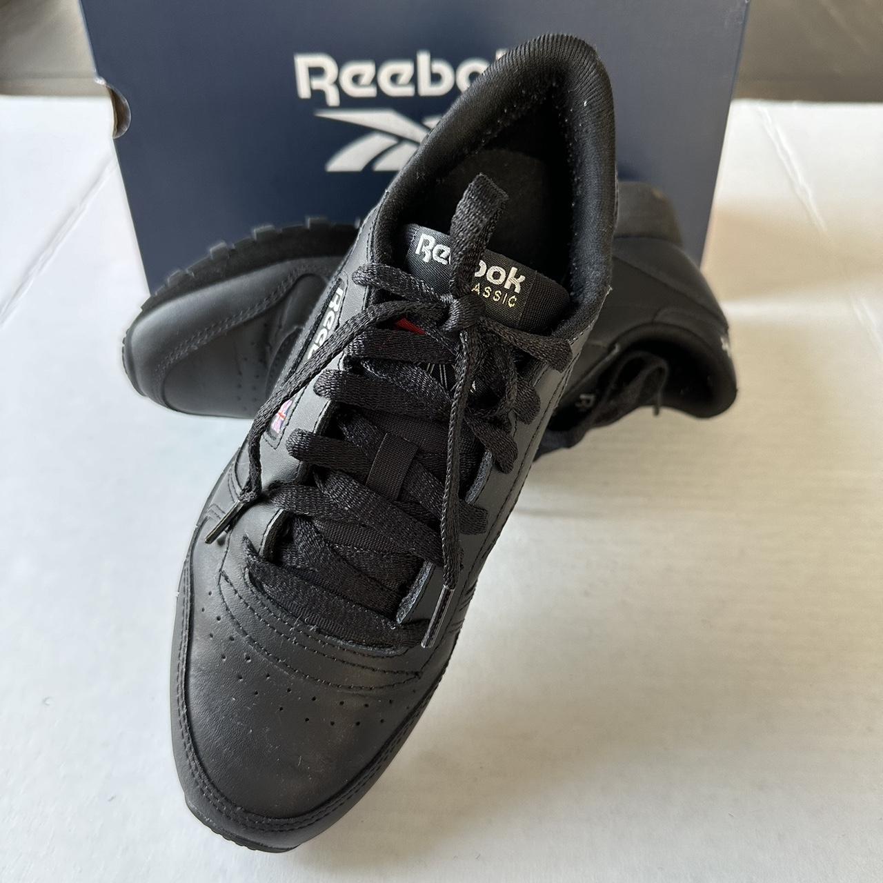 reebok classic leather black womens