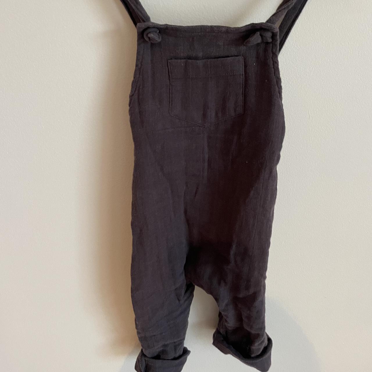 Jamie Kay navy blue linen overalls (unisex style)... Depop
