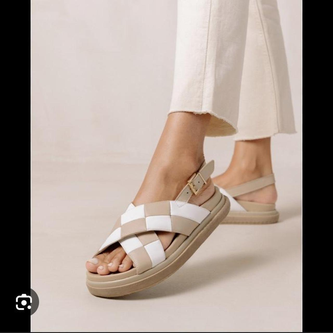 Alohas Marshmallow Scacchi Stone Beige Ivory Sandals Depop